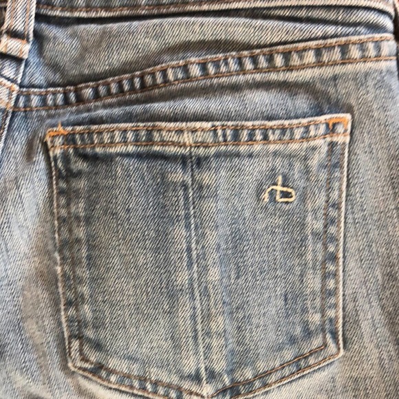 RAG & BONE Racer Relay Jeans Ankle Zip 25 - Picture 7 of 8